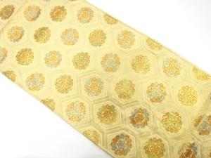 アンティーク　亀甲に華紋織り出し袋帯（着用可）